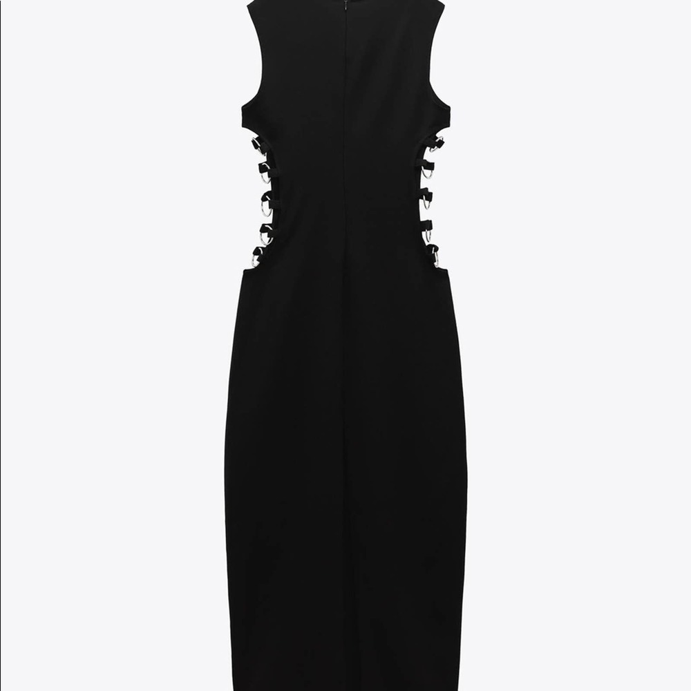 ZARA SIDE RING DRESS BLACK - Picture 5 of 10